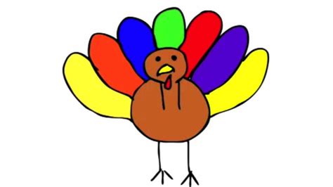 How To Draw A Turkey Step By Step For Kids