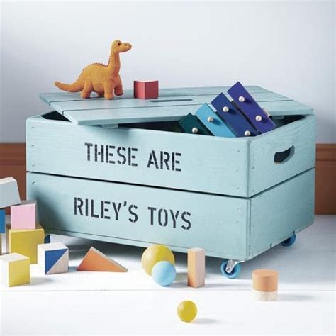 Personalized Kids Toy Box Wooden Toy Box by PersonalizedCrates