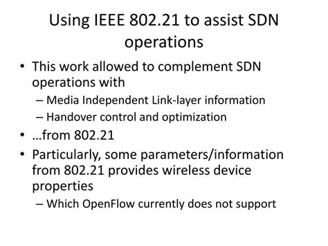 Ppt For Sdn Based Flow Handover In Wireless Environments