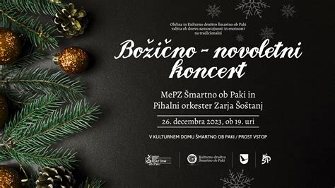 Tradicionalni božično novoletni koncert Kultura ob Paki