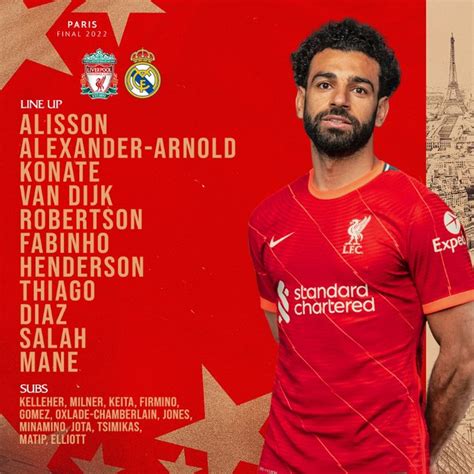 ليفربول ضد الريال محمد صلاح يقود تشكيل الريدز فى نهائي دوري الأبطال