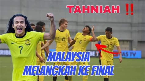 Harimau Muda Layak Ke Final Piala Merlion Youtube