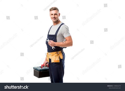 worker holding tools isolated images stock   objects