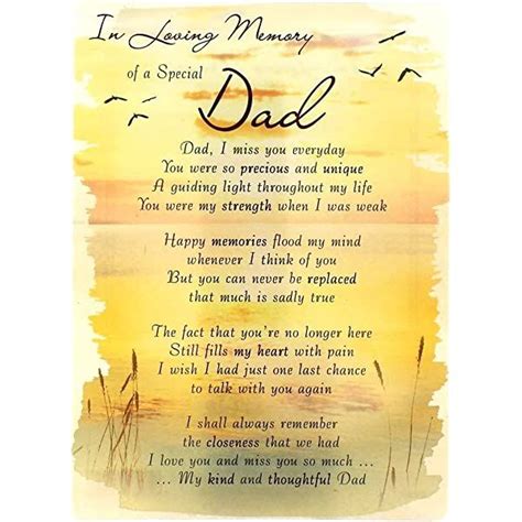 Lisa S Gifts To A Loving Dad In Heaven Memorial Graveside Funeral Poem