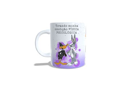 Caneca Meme Divertida Personagem Pato Lino Frases Falta De D