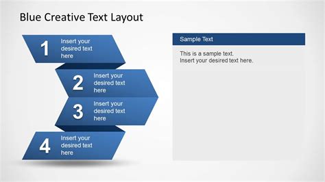 Blue Creative Text Layout For Powerpoint Slidemodel