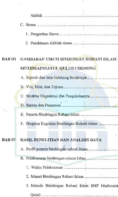 Pelaksanaan Bimbingan Rohani Islam Dalam Pembinaan Akhlak Siswa Smp