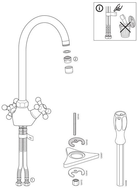 Ikea Edsvik Dual Control Kitchen Mixer Tap Instruction Manual