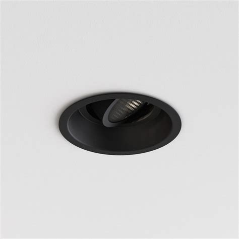 Minima Slimline Round Adjustable Fire Rated Matt Black Architonic