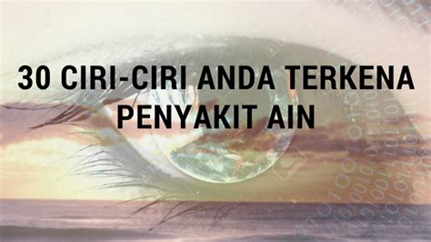 30 Ciri-Ciri Anda Terkena Penyakit Ain | Perawat Islam Dot Com