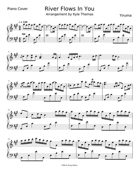 River Flows In You Yiruma Sheet Music For Piano Solo