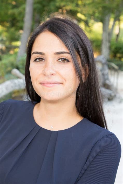 Cute Pretty Portrait Brunette Woman Outdoor Stock Image Image Of Happy Beautiful 128767565