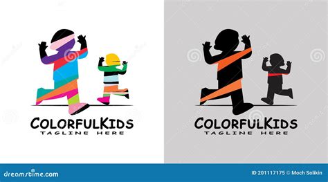 Children Logo with Colorful Design, Kids Logo -vector Stock Vector - Illustration of blue ...