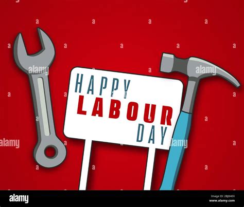 Happy Labor Day Poster Or Banner 1 May International Labor Day