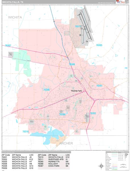 Wichita Falls Zip Code Map | Zip Code Map