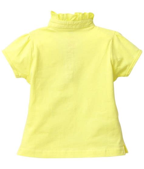 Oye Ruffles Collar Tee - Yellow - Buy Oye Ruffles Collar Tee - Yellow Online at Low Price - Snapdeal