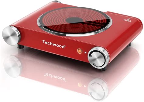 Hot Plate Techwood Single Burner For Cooking W Portable Infrared Ceramic Electric Stove
