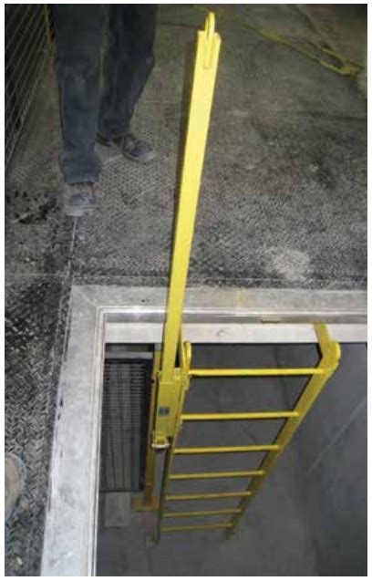 Ladderup Safety Grab Post Steel Yellow Powder Coat