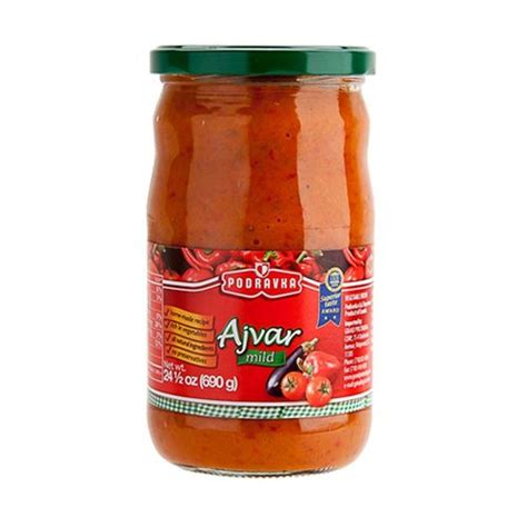 Podravka Ajvar Mild Eggplant And Pepper Relish Jar 690