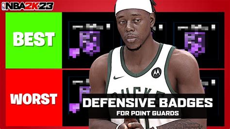 BEST DEFENSIVE BADGES FOR POINT GUARDS NBA 2K23 Badge Tier List YouTube