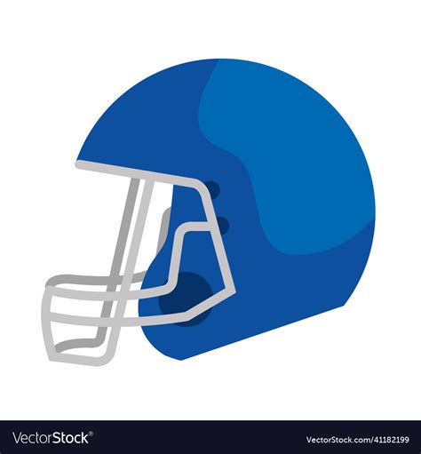 American football blue helmet Royalty Free Vector Image