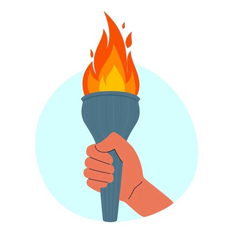 Premium Vector Hand With Flaming Torch