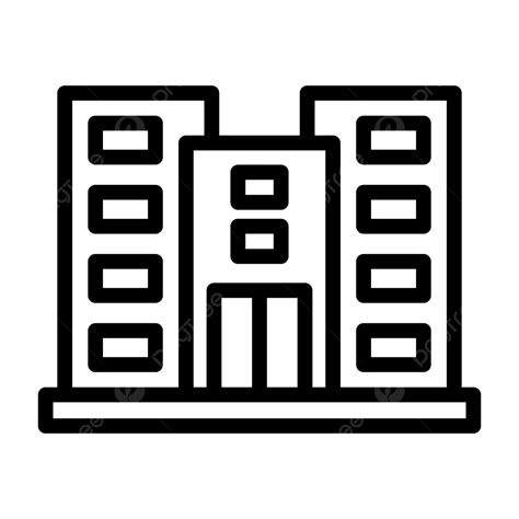 Office Line Icon Vector Office Icon Apartment Buildings PNG And