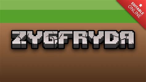 Zygfryda Minecraft D Text Effect Generator