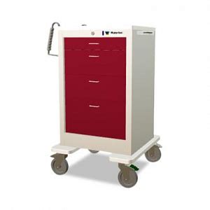 Wine Steel Medical Carts With Drawers Medline Industries Inc