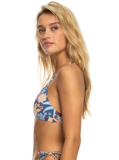 Printed Beach Classics Triangle Athletic Bikini Top Roxy