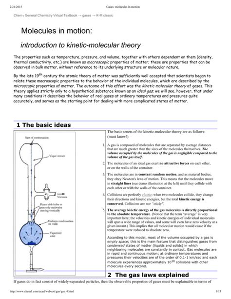 Molecules in motion: