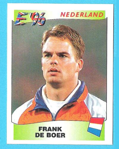 Pegatina de fútbol Panini Europa 96 1996 81 Frank De Boer Holland Ex