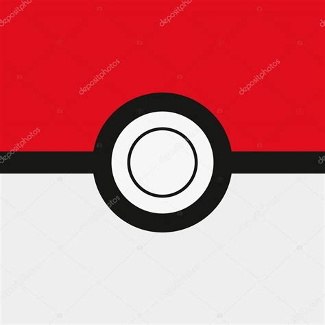 Pokeball Background In Flat Style Vector Illustration — Stock Vector