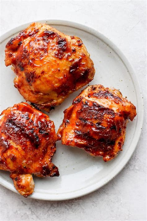 Grilled Bbq Chicken Thighs Rub Bbq Sauce Fit Foodie Finds