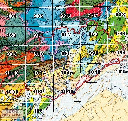 988 BÉDARIEUX carte géologique BRGM nostromoweb