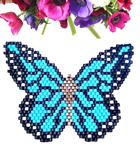 Miyuki Delica Brick Stitch Butterfly Pattern By Splendidbeadsbklyn Video In 2021 Seed Bead