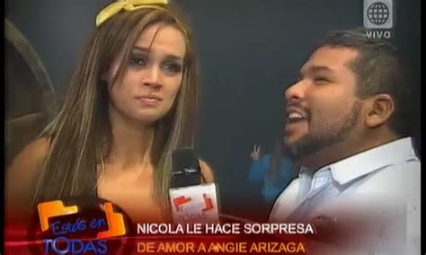 Qué dijo Angie Arizaga sobre la sorpresa de amor de Nicola Porcella