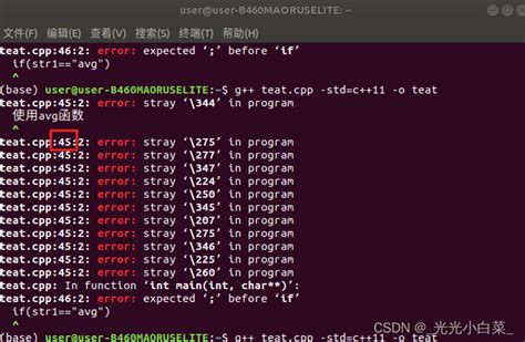 Ubuntu Cpp Teat Cpp Error Stray In Program