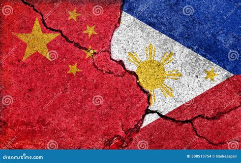 Conflict between China and the Philippines Stock Illustration ...