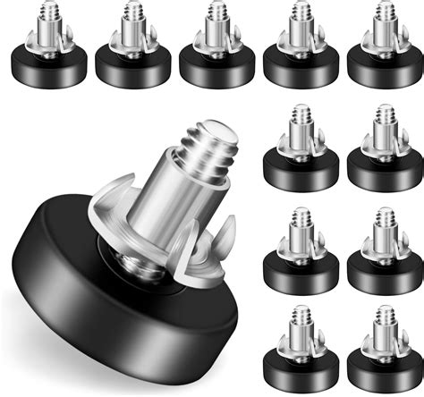 JIEYAO 1 4 Furniture Leveling Feet With T Nuts 12 Pcs Adjustable