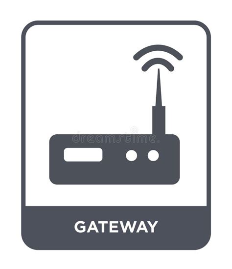 gateway icon vector sign  symbol isolated  white background stock