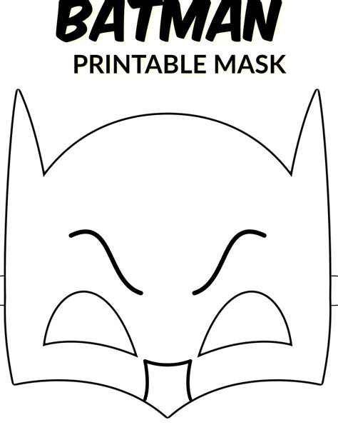 Printable Diy Batman Mask Template