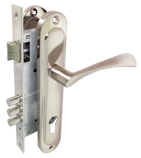 ᐉ Замок врезной с ручками USK 85/40-012/6005-3R Никель • Купить в Киеве ...