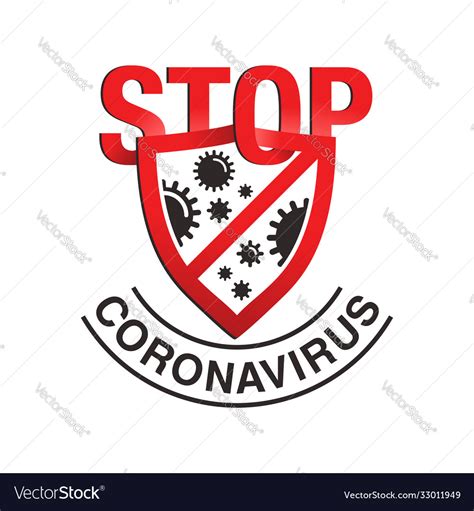 Stop coronavirus sign - motivation slogan Vector Image