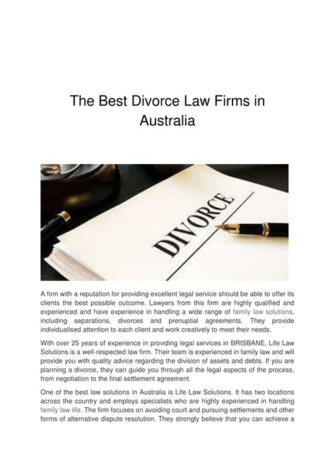 Ppt The Best Divorce Law Firms In Australia Powerpoint Presentation