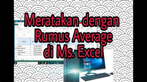 Cara Menggunakan Rumus Average Di Excel Aziz Komputer Youtube