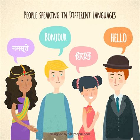 Free Vector People Speaking Different Languages With Flat Design