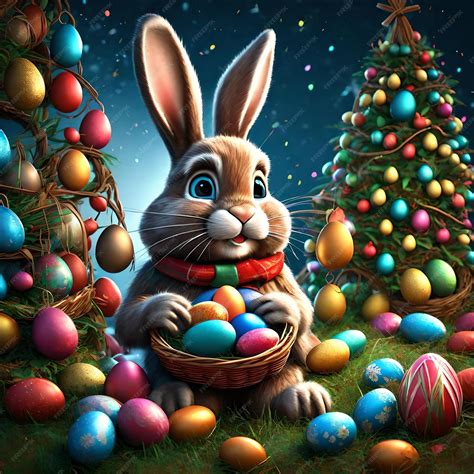Premium AI Image | Bunny Bonanza Easter Happiness Unleashed