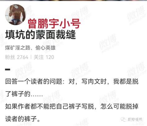 微博大v曾鹏宇因写小黄文被捕，恋童、调教等内容真是辣眼睛！ 婴幼育儿 重庆购物狂