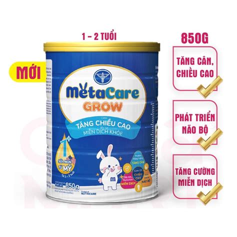 Sữa bột Nutricare Metacare 1 phát triển toàn diện cho trẻ lon 800g